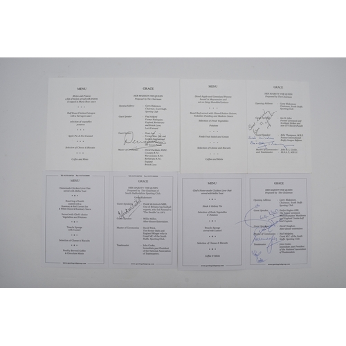 63 - SIGNED SPORTING DINNER MENUS. Menus from the South Staffordshire Sporting Club, 1993-2008, held at t... 