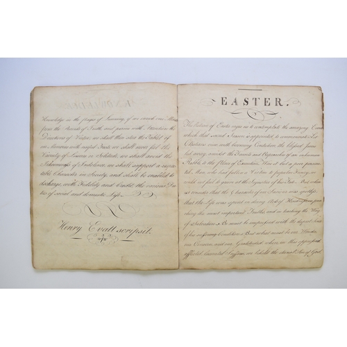 98 - COPYBOOK, 1806. Select and original pieces written by Henry Evatt at Mr Rd. Kemplay's Commercial Aca... 