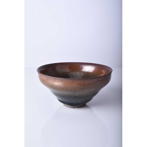 20 - A Chinese Jian ware 'hare's fur' bowl, Song Dynasty With deeply rounded sides and a fine 'ogee' rim,... 