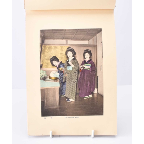 285 - A Day's Life of the Japanese Girls, photographic booklet Taisho era, containing twelve tinted plates... 