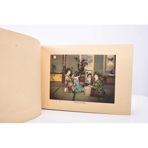 285 - A Day's Life of the Japanese Girls, photographic booklet Taisho era, containing twelve tinted plates... 