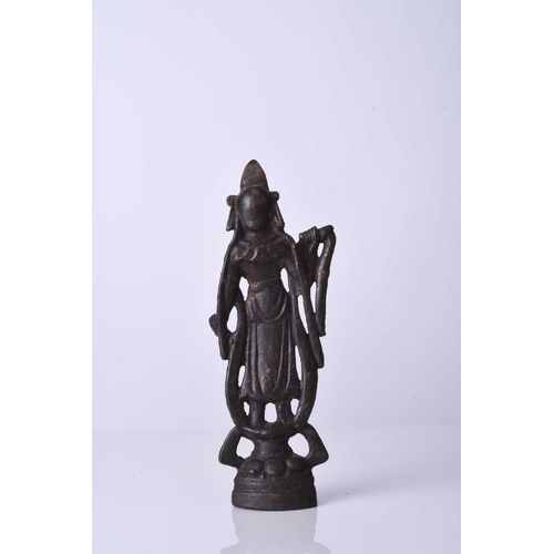 94 - A Sino-Tibetan bronze alloy figure of a bodhisattva, 18th/19th century 15cm high