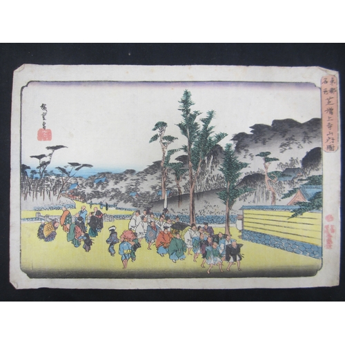 276 - Utagawa Hiroshige (1797-1858), eleven woodblock prints All Oban, yoko-e and including From the Fifty... 