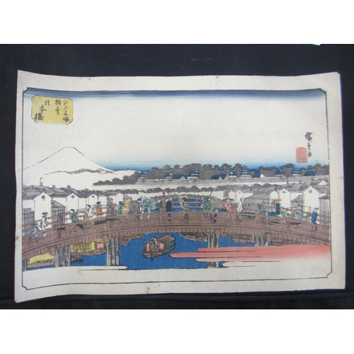 276 - Utagawa Hiroshige (1797-1858), eleven woodblock prints All Oban, yoko-e and including From the Fifty... 