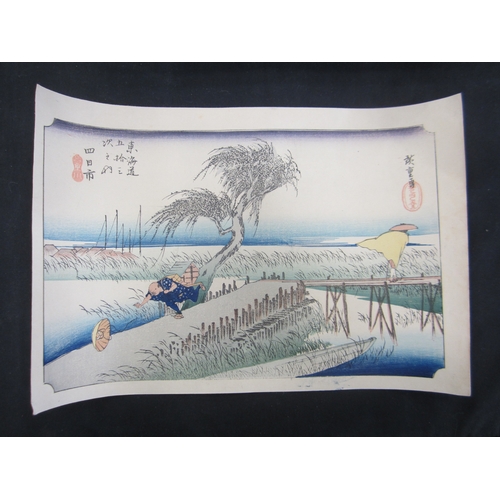 276 - Utagawa Hiroshige (1797-1858), eleven woodblock prints All Oban, yoko-e and including From the Fifty... 