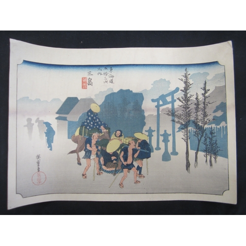 276 - Utagawa Hiroshige (1797-1858), eleven woodblock prints All Oban, yoko-e and including From the Fifty... 