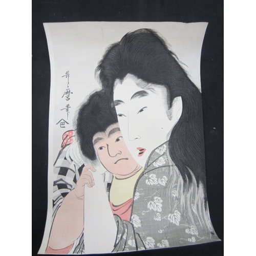 277 - Kitagawa Utamaro (1753-1806), ten woodblock portrait prints All Oban, tate-e and including: Yamauba ... 