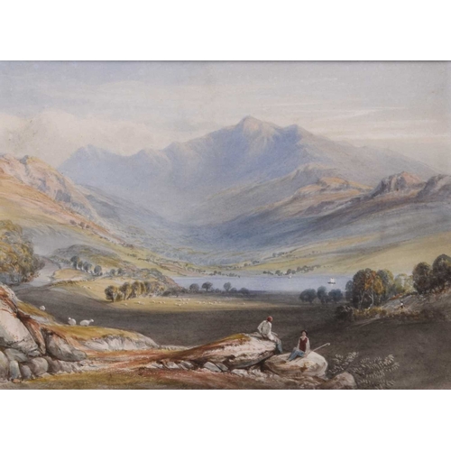 122 - Samuel Jackson (1794-1869) Cader Idris, watercolour, 21.5 x 29 cm, frame 40 x 47 cm Provenance: A Pr... 