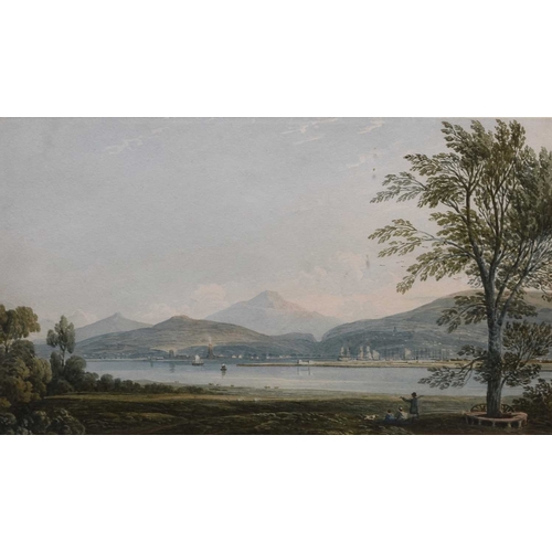 123 - John Varley (1778-1842) A Welsh Estuary, watercolour, 19.8 x 34.6 cm, frame 42 x 56 cm Provenance: A... 