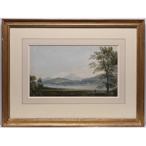 123 - John Varley (1778-1842) A Welsh Estuary, watercolour, 19.8 x 34.6 cm, frame 42 x 56 cm Provenance: A... 