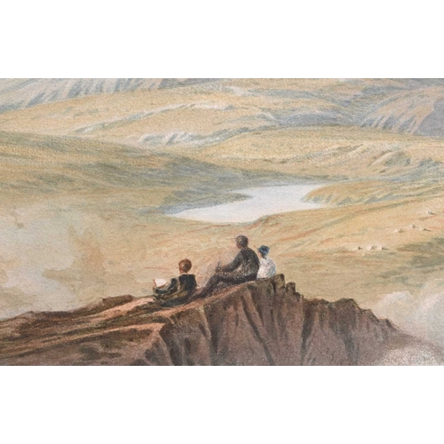 125 - John Varley (1778-1842) Panoramic View from Cader Idris, North Wales, signed and dated 1833 lower le... 