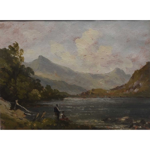 132 - William George Jennings (1763-1854) Llyn Cowarch near Dollgellau, with Cader Idris in the Distance, ... 