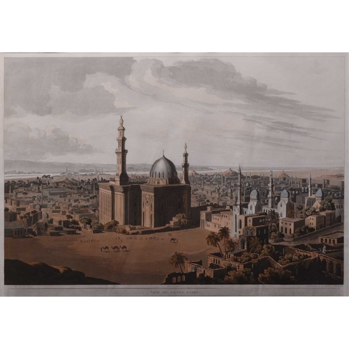 136 - Henry Salt (1780-1827) View of Grand Cairo, hand coloured aquatint, published by William Miller 1809... 