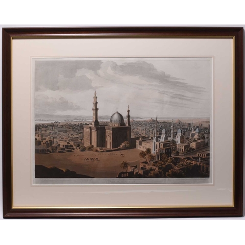 136 - Henry Salt (1780-1827) View of Grand Cairo, hand coloured aquatint, published by William Miller 1809... 