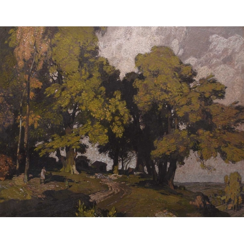 140 - Leonard Russell Squirrell (1893-1979) Sunny Hill, signed and dated 1929 lower left, pastel, 42 x 53.... 