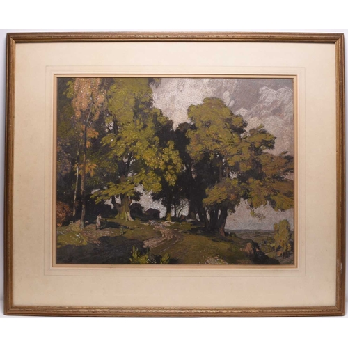 140 - Leonard Russell Squirrell (1893-1979) Sunny Hill, signed and dated 1929 lower left, pastel, 42 x 53.... 