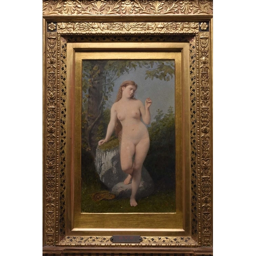 141 - Jacques de Sklarevsky (19th Century) The Temptation of Eve, watercolour, 33 x 20.5 cm, in a 19th cen... 