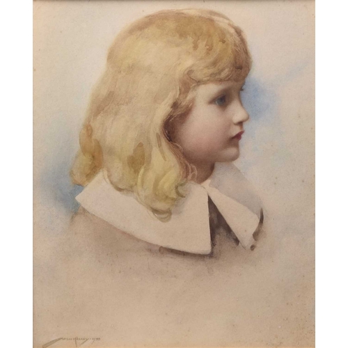147 - William Lee Hankey RWS ROI (British 1869-1952) Portrait of a young child, signed and dated 1902 lowe... 