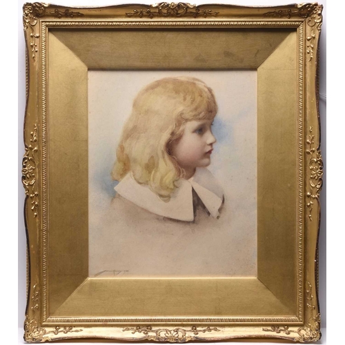 147 - William Lee Hankey RWS ROI (British 1869-1952) Portrait of a young child, signed and dated 1902 lowe... 