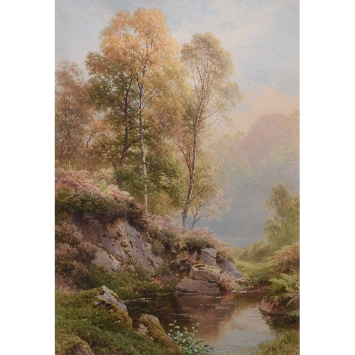 148 - Harold Sutton Palmer (1854-1933) A Woodland Pool in Autumn, signed lower left, watercolour, 41 x 28 ... 