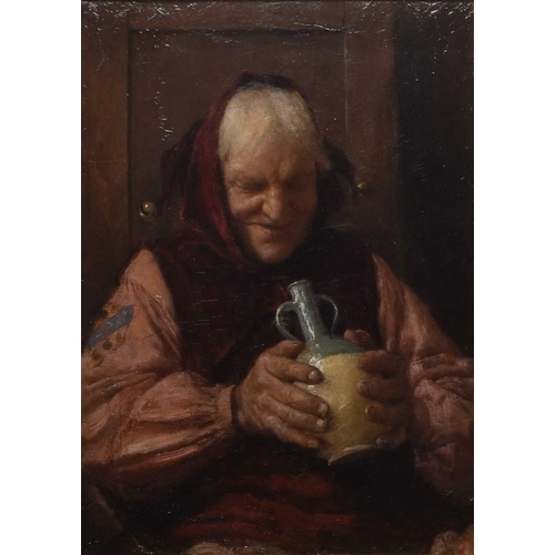 156 - William John Wainwright (1855-1931) The Jester, signed lower right, oil on canvas, 35.5 x 25.5 cm, f... 