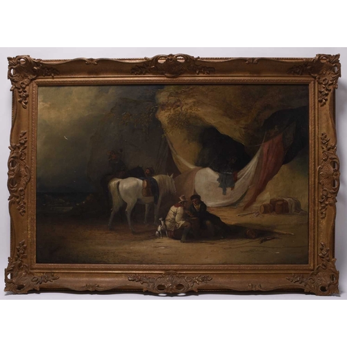 158 - Henry Perlee Parker (1795-1873) The Smugglers Retreat, signed lower left, additionally signed and ti... 