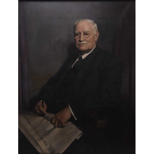 160 - David Jagger (British 1891-1958) Portrait of Mark Brickhill, Chairman of Winterbottom's Book Cloth C... 