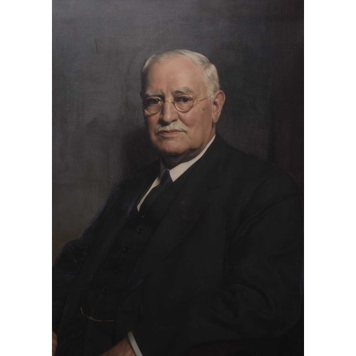 160 - David Jagger (British 1891-1958) Portrait of Mark Brickhill, Chairman of Winterbottom's Book Cloth C... 