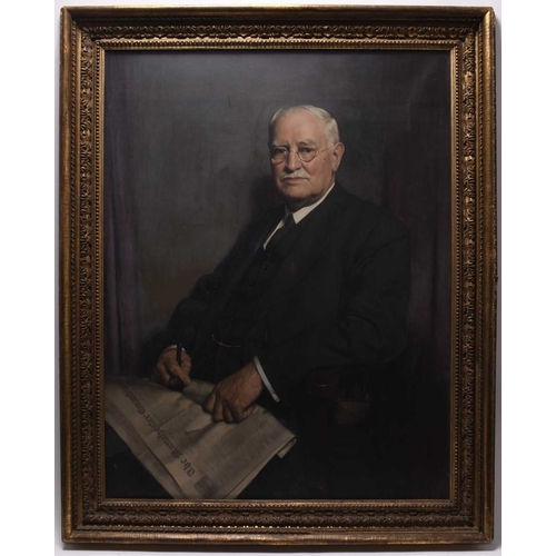 160 - David Jagger (British 1891-1958) Portrait of Mark Brickhill, Chairman of Winterbottom's Book Cloth C... 