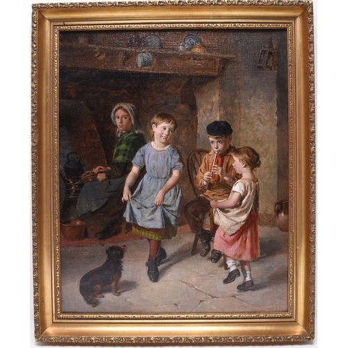 163 - William Hemsley (1819-1906) The Dance Before Supper, signed lower left, oil on canvas, 46 x 37 cm, f... 