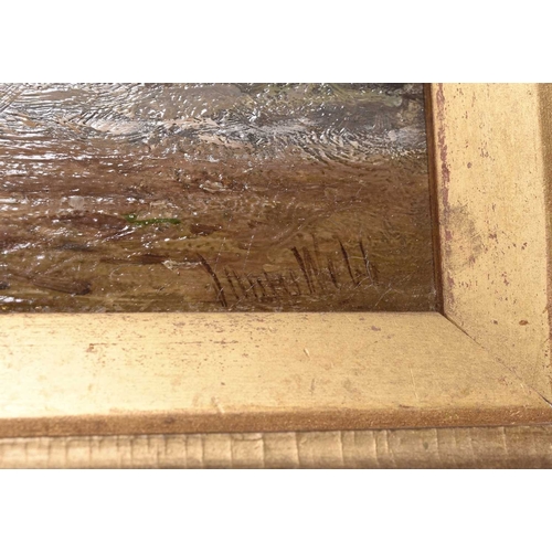 168 - James Webb (1825-1895) On the Coast, Devonshire, signed lower right, handwritten label to verso, oil... 