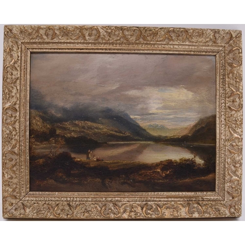 174 - Anthony Vandyke Copley Fielding (1787-1855) Ben Vrackie from Loch Lomond, oil on panel, 22.5 x 30 cm... 