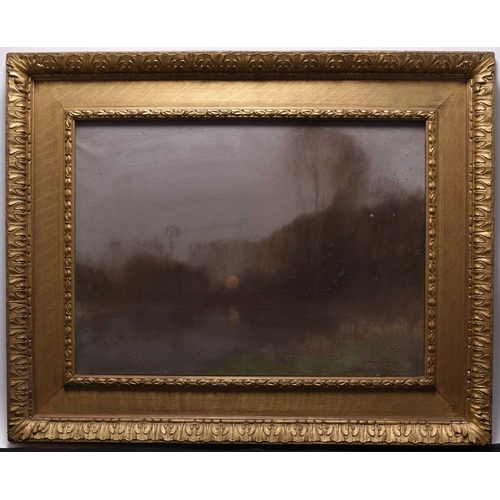 181 - Robert Macauley Stevenson (1854-1952) Moonlit River Landscape, signed lower right, oil on canvas, 56... 