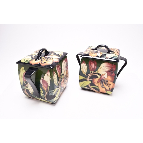 124 - Two contemporary Moorcroft 'Pencarrow' pattern biscuit jars and covers, numbered editions 286 and 33... 