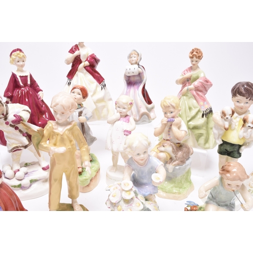 139 - A group of sixteen Royal Worcester figures, including Freda Doughty models, comprising 'February', A... 