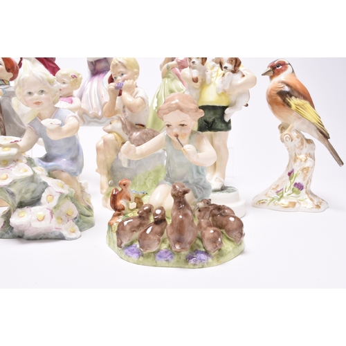 139 - A group of sixteen Royal Worcester figures, including Freda Doughty models, comprising 'February', A... 