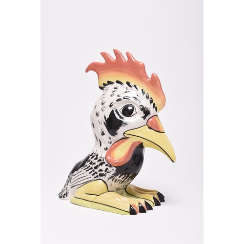 149 - A Lorna Bailey model of a grotesque Cockerel, painted and painted marks, 26.5cm high Condition:Good ... 