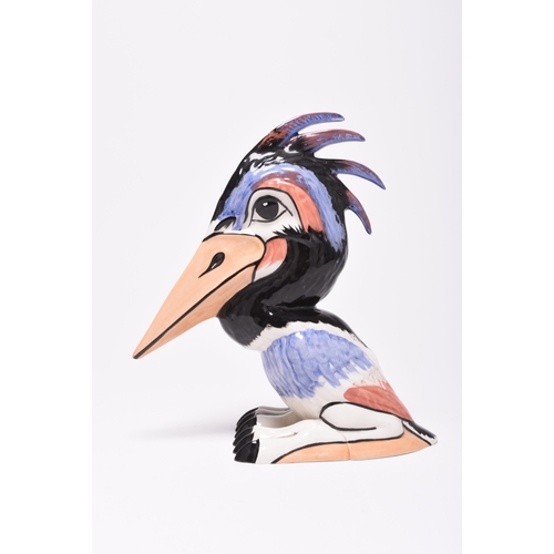 151 - A Lorna Bailey grotesque bird model of 'Stanley the Stork', printed and painted marks, 25cm high Con... 