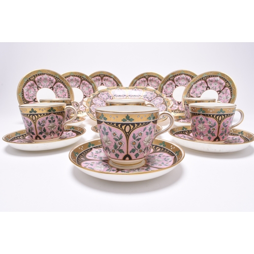 18 - A Minton's part coffee service, dated 1873/74, inspired by Christopher Dresser, pattern number G1623... 