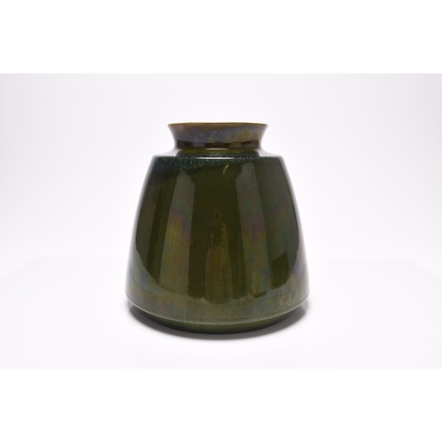 32 - Christopher Dresser for Linthorpe Art Pottery (1834-1904) A vase, circa 1880, shape 524, in a brown ... 