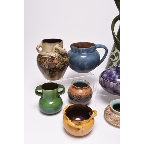 41 - A collection of Barnstaple art pottery, predominantly CH Brannam and Baron, late 19th and early 20th... 