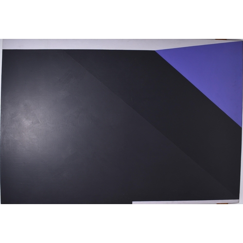 461 - Bernard Farmer (1919-2002) Large Abstract Composition in Black, Grey and Purple, 1966, oil on canvas... 