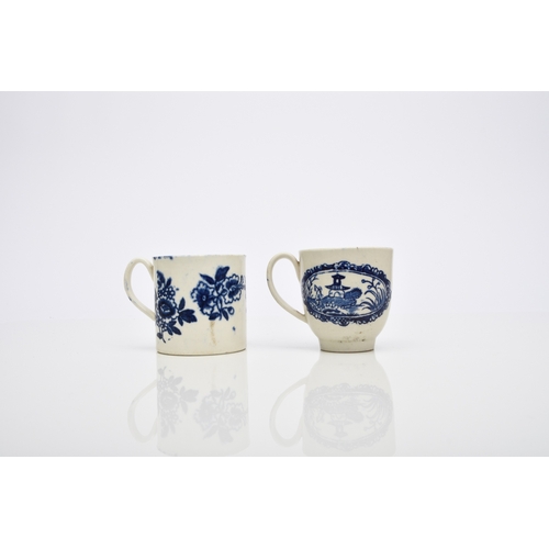 5 - A small group of Liverpool porcelain, comprising a Seth or James Pennington 'Three Stamens' coffee c... 