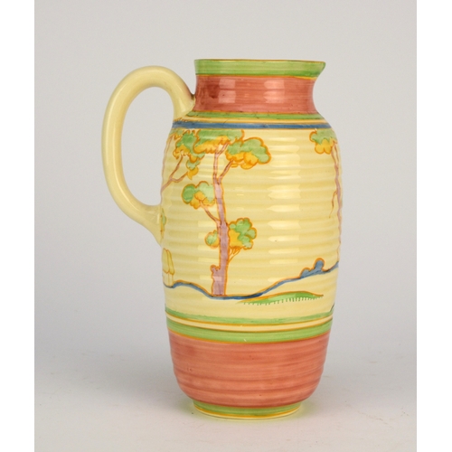 83 - A Clarice Cliff for Newport Pottery 'Greek jug in the 'Tropic' pattern, late 1920s or early 1930s, p... 