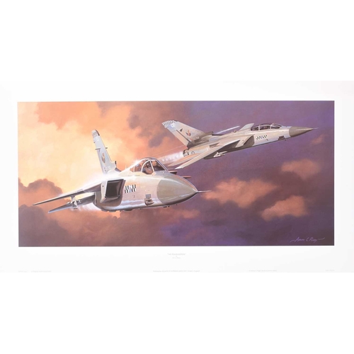 10 - Adrian C Rigby (b.1962), a collection of eight unframed aviation-related prints, comprising 'Queen o... 