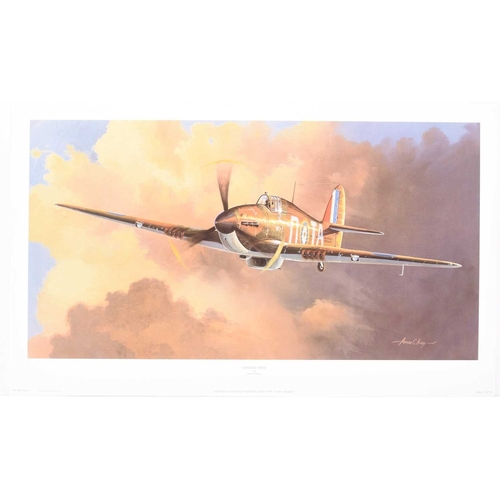 10 - Adrian C Rigby (b.1962), a collection of eight unframed aviation-related prints, comprising 'Queen o... 