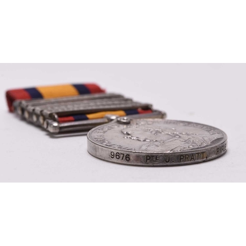 146 - A Boer War Queen's South Africa medal with 5 clasps, 'Relief of Ladysmith', 'Tugela Heights', 'Laing... 