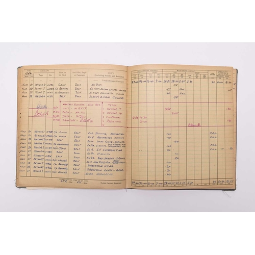 19 - Royal Air Force logbook grouping, a probable family group - comprising an interesting Flying Log Boo... 