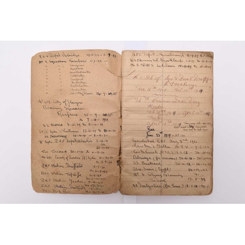 19 - Royal Air Force logbook grouping, a probable family group - comprising an interesting Flying Log Boo... 