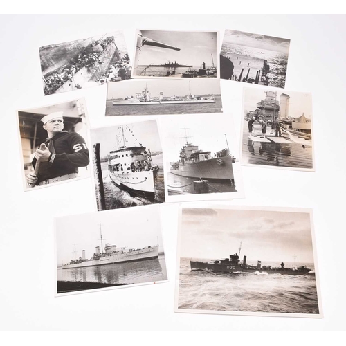 60 - PRESS PHOTOGRAPHY. Principally Second World War warships, cruisers and battleships, but some earlier... 